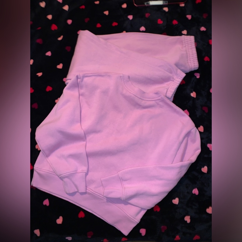 Victoria's Secret Pink Fleece Sweatshirt and pant set New sz small - Picture 4 of 16